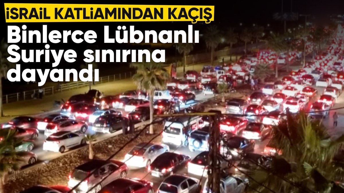 Lübnan’ın güneyinden kaçış: Binlerce araç saatlerdir trafikte