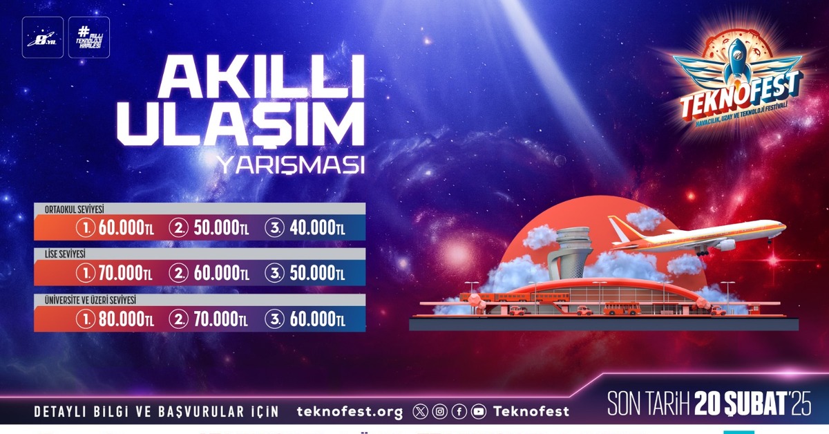 TEKNOFEST Akıllı Ulaşım Yarışması’nda 2025 yılı başvuruları devam ediyor